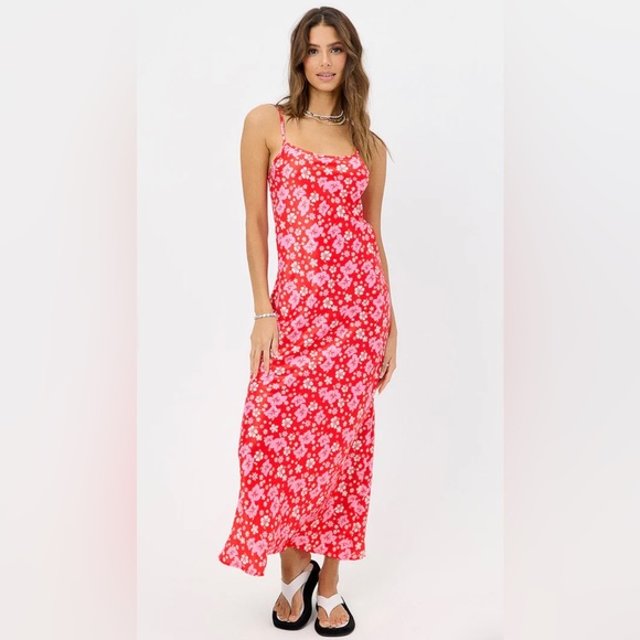 Frankie's Bikinis Dresses Frankies Bikinis Isabel Satin Dress In